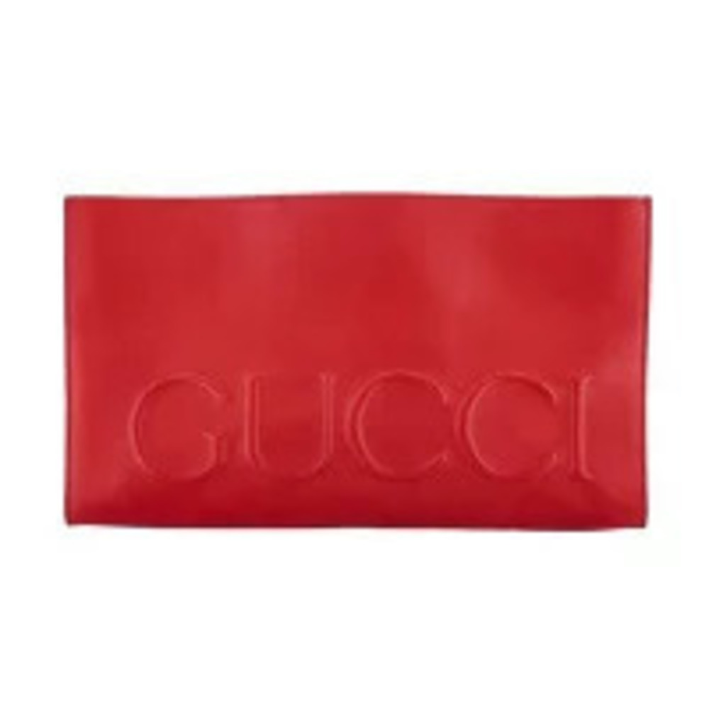 Gucci Bag Red Embossed Clutch - Picture 2 of 6